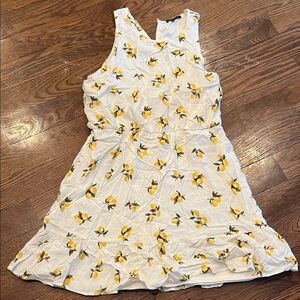 Stacato L White Lemon Print Summer Dress